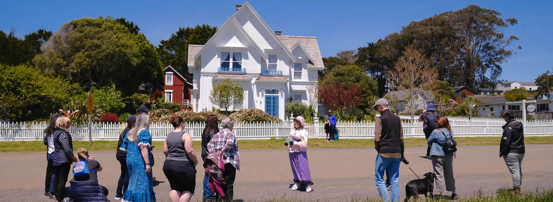 walking tour in front of blair house